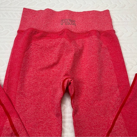 VS Pink - Womans Cherry Red High Waisted Seamless Yoga pants/leggings - Picture 7 of 9